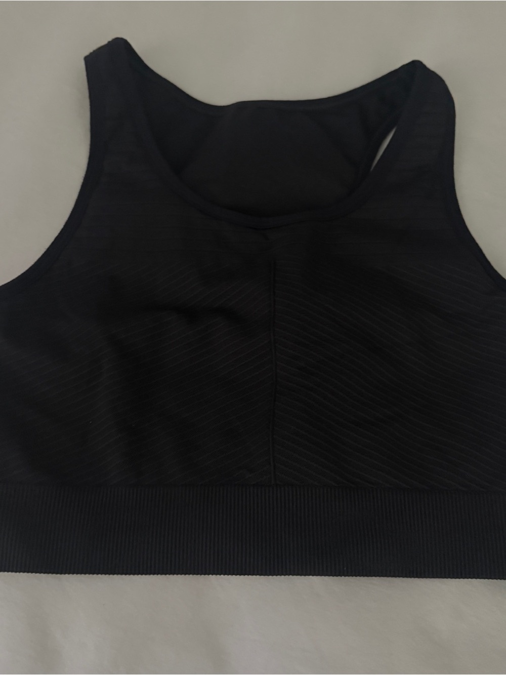 Black Seamless High-Neck Sports Bra